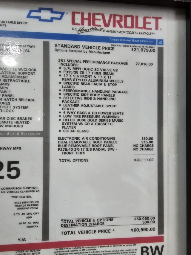 1990 Chevrolet Corvette C4 ZR1 LT5 5.7 V8 -Niski przebieg! — zdjęcie 39
